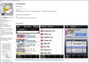 PressReader iPhone app