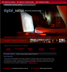 Digital Nation home page